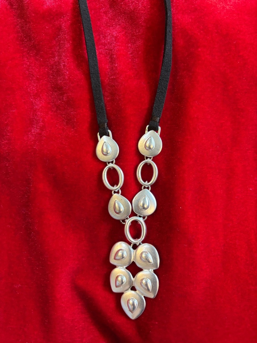 Silver Teardrop Pendant Necklace - Women Jewelry